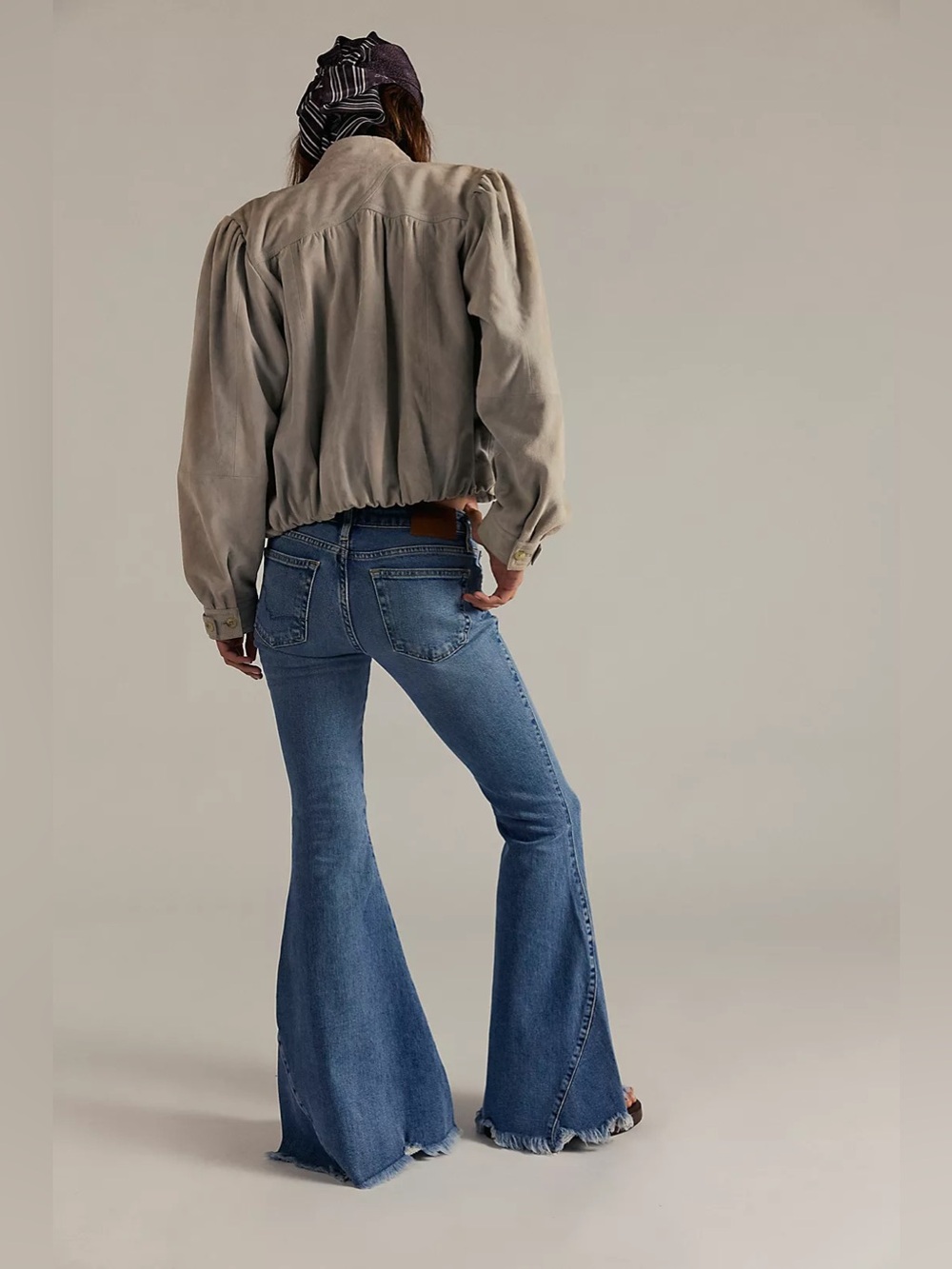 Free People We The Free Emre Flare Jeans Poppy Blue Size 28 - Picture 2 of 16